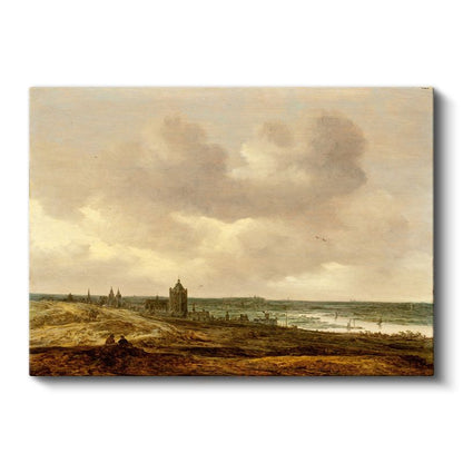 Jan van Goyen - Nehir Kıyısında Kilise Kanvas Tablo