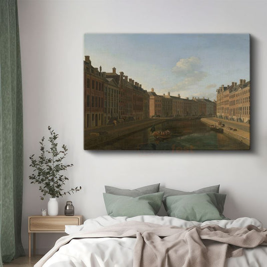 Jan van der Heyden - Amsterdam Kanalı Kanvas Tablo