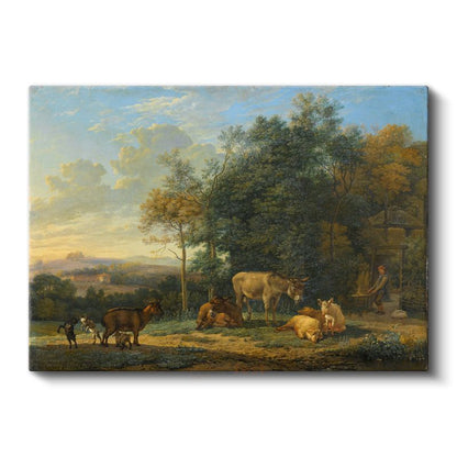 Karel Dujardin - Çiftlik Hayvanları Kanvas Tablo