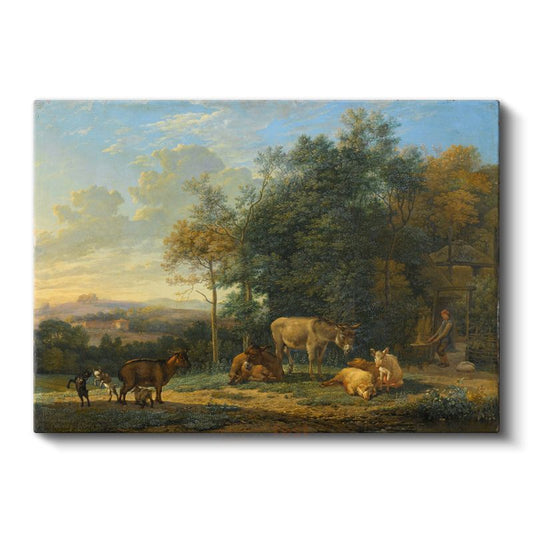 Karel Dujardin - Çiftlik Hayvanları Kanvas Tablo