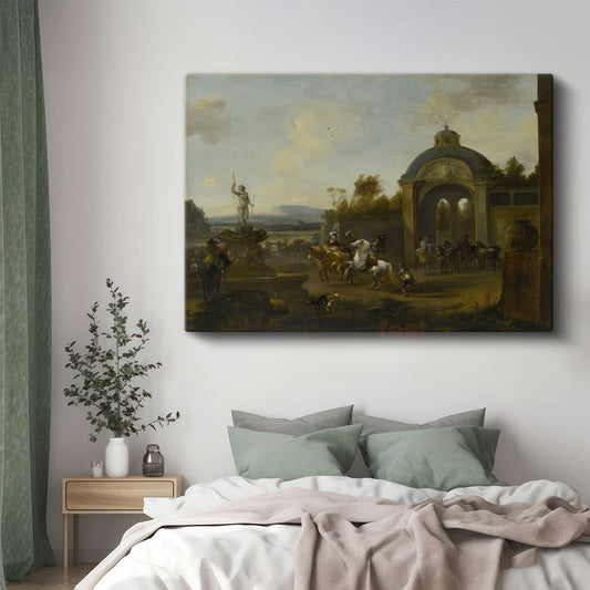 Philips Wouwerman - Av Sahnesi Kanvas Tablo