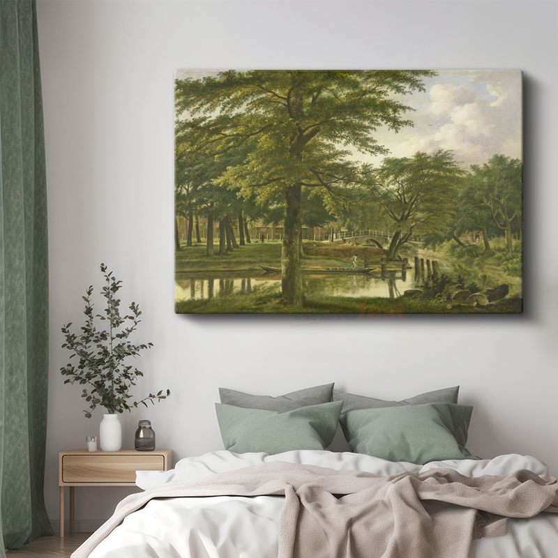 Jacob van Ruisdael - Ağaçlıklı Park Manzarası Kanvas Tablo