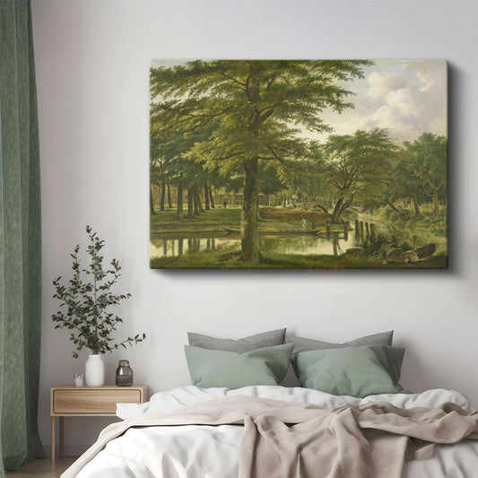 Jacob van Ruisdael - Ağaçlıklı Park Manzarası Kanvas Tablo