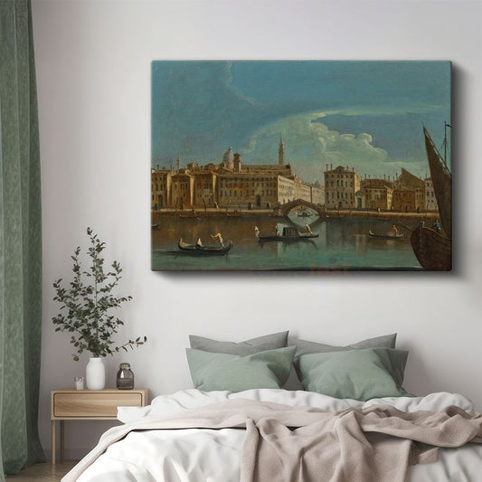 Canaletto - Venedik Kanalı Kanvas Tablo