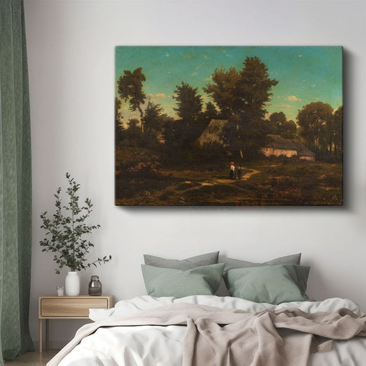 Jean-Baptiste-Camille Corot - Orman Kulübesi Kanvas Tablo