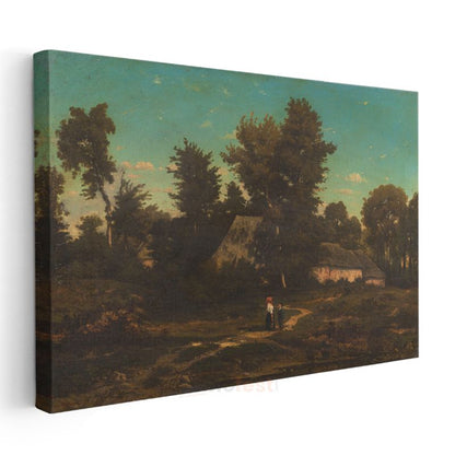 Jean-Baptiste-Camille Corot - Orman Kulübesi Kanvas Tablo