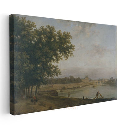 Richard Parkes Bonington - Seine Nehri Manzarası Kanvas Tablo