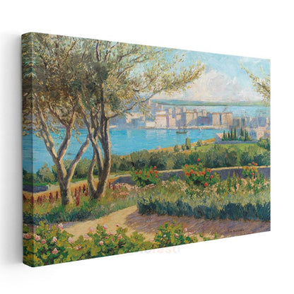 Paul Signac - Akdeniz Bahçesi Kanvas Tablo