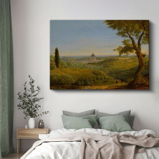 Claude Lorrain - Roma Kırsalı Manzarası Kanvas Tablo