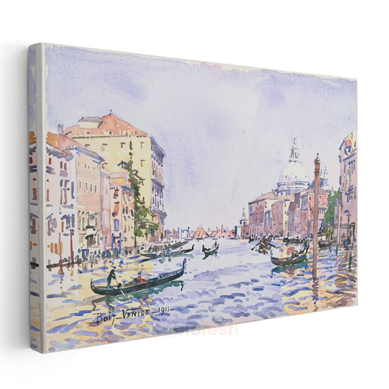 Paul Signac - Venedik Kanalı 1911 Kanvas Tablo
