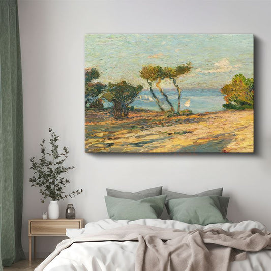 Claude Monet - Akdeniz Kıyısı Manzarası Kanvas Tablo