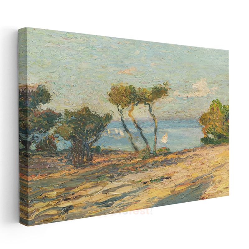 Claude Monet - Akdeniz Kıyısı Manzarası Kanvas Tablo