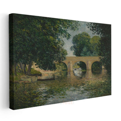Claude Monet - Nehir Üzerindeki Köprü Kanvas Tablo
