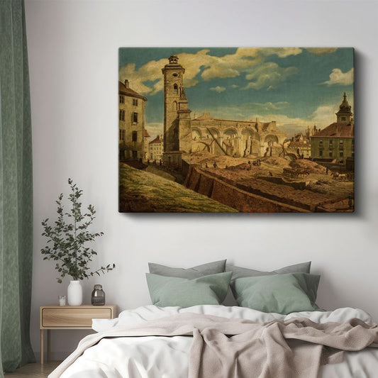Bernardo Bellotto - Şehir Harabeleri Kanvas Tablo