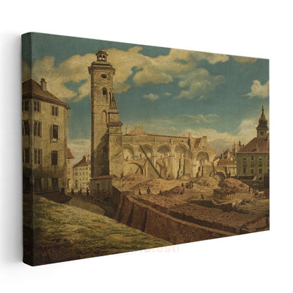Bernardo Bellotto - Şehir Harabeleri Kanvas Tablo
