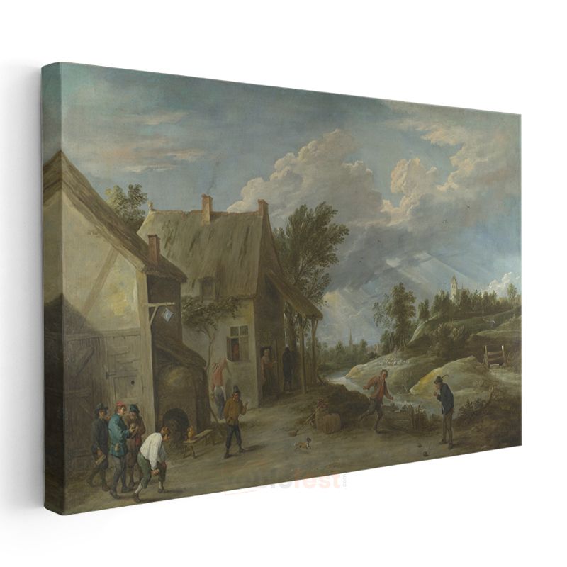 David Teniers - Köy Hayatı Kanvas Tablo