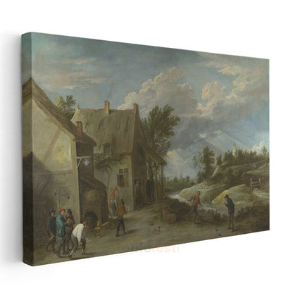 David Teniers - Köy Hayatı Kanvas Tablo