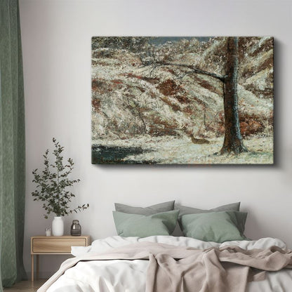 Gustave Courbet - Kış Ormanı Kanvas Tablo
