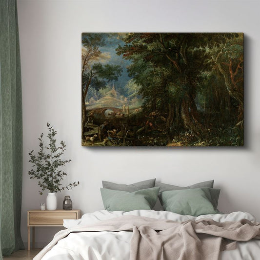 Jacob van Ruisdael - Orman Derinlikleri Kanvas Tablo