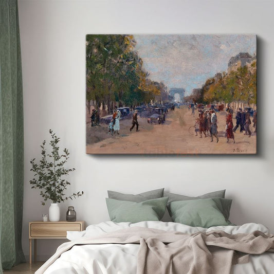 Jean Béraud - Champs-Élysées Bulvarı Kanvas Tablo