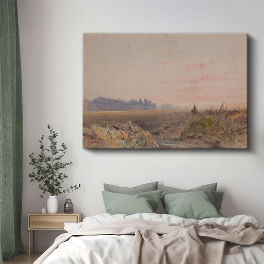 William Turner - Kırsal Manzara ve Atlı Kanvas Tablo