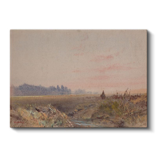 William Turner - Kırsal Manzara ve Atlı Kanvas Tablo
