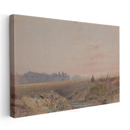 William Turner - Kırsal Manzara ve Atlı Kanvas Tablo