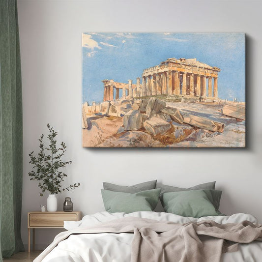 Edward Dodwell - Parthenon Tapınağı Kanvas Tablo