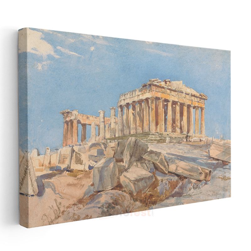 Edward Dodwell - Parthenon Tapınağı Kanvas Tablo
