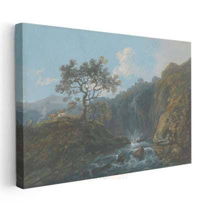 Joseph Mallord William Turner - Şelale Manzarası Kanvas Tablo