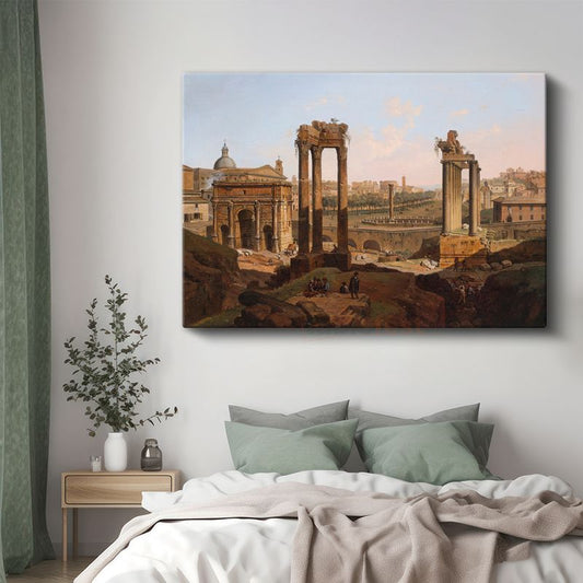 Giovanni Paolo Panini - Roma Forum Kalıntıları Kanvas Tablo