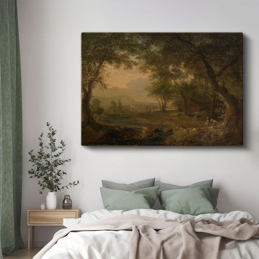 Claude Lorrain - Pastoral Manzara Kanvas Tablo