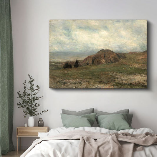 Charles-François Daubigny - Tepeler Manzarası Kanvas Tablo