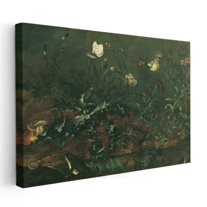 Otto Marseus van Schrieck - Orman Tabanı Kanvas Tablo
