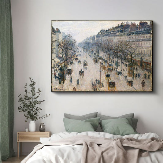Camille Pissarro - Boulevard Montmartre Kanvas Tablo
