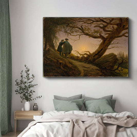Caspar David Friedrich - Two Men Contemplating the Moon Kanvas Tablo