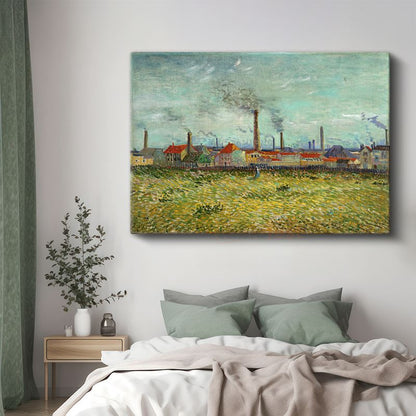 Vincent van Gogh - Fabrikalar Manzarası Kanvas Tablo