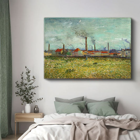Vincent van Gogh - Fabrikalar Manzarası Kanvas Tablo