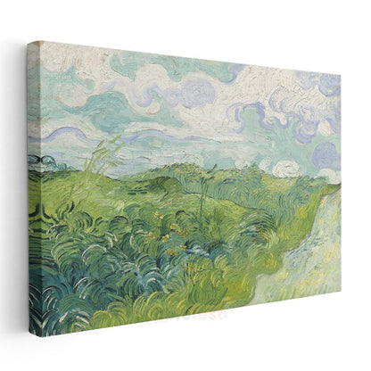 Vincent van Gogh - Yeşil Buğday Tarlaları Kanvas Tablo