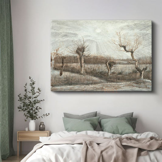 Vincent van Gogh - Kış Manzarası Kanvas Tablo
