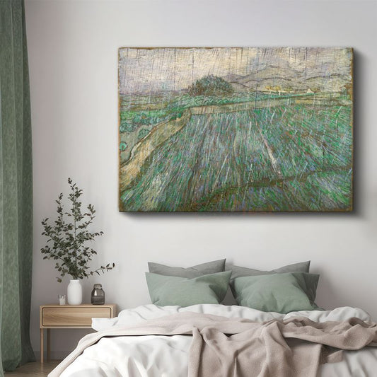 Vincent van Gogh - Yağmurlu Manzara Kanvas Tablo