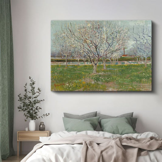 Vincent van Gogh - Çiçek Açan Meyve Ağaçları Kanvas Tablo