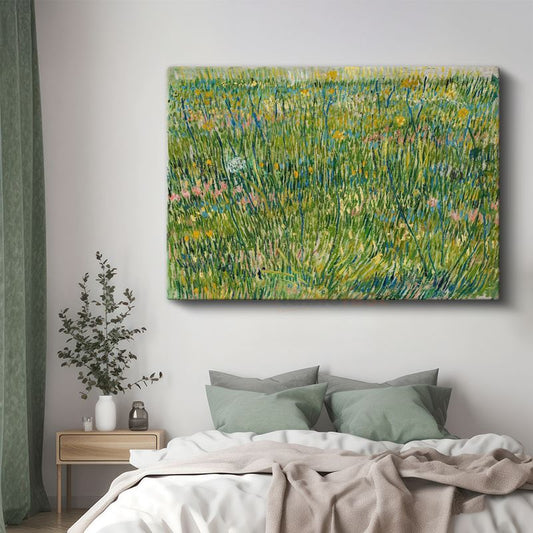 Vincent van Gogh - Çiçekli Çayır Kanvas Tablo