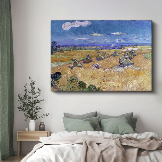 Vincent van Gogh - Buğday Tarlası ve Demetler Kanvas Tablo