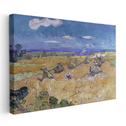 Vincent van Gogh - Buğday Tarlası ve Demetler Kanvas Tablo