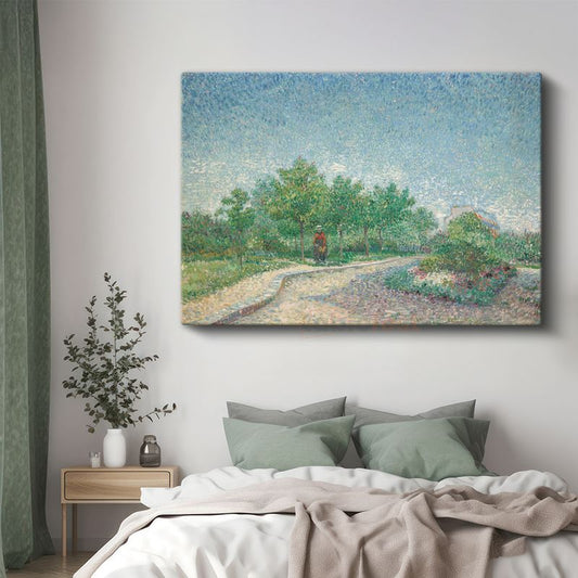 Vincent van Gogh - Ağaçlı Yol ve Figür Kanvas Tablo