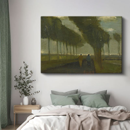 Vincent van Gogh - Gece Provence'da Kır Yolu Kanvas Tablo