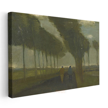 Vincent van Gogh - Gece Provence'da Kır Yolu Kanvas Tablo