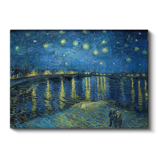 Vincent van Gogh - Rhône Üzerinde Yıldızlı Gece Kanvas Tablo