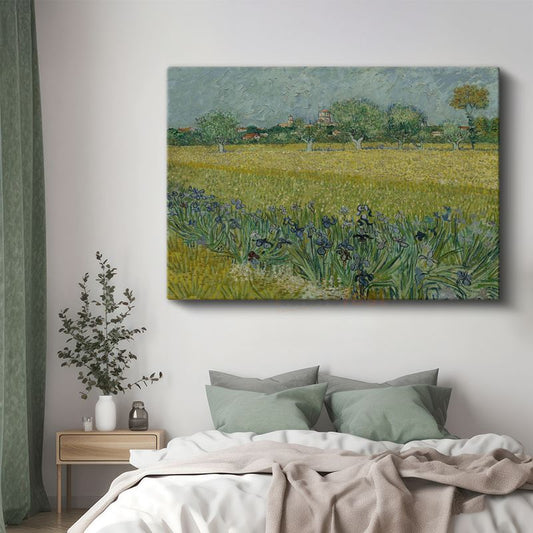 Vincent van Gogh - Süsenli Buğday Tarlası Kanvas Tablo